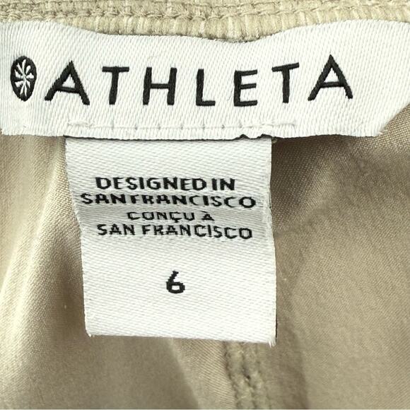 Athleta Pull On Style Beige Sporty Shorts Tennis Prep Pickle Ball Size 6 - Picture 5 of 8